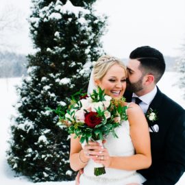 Perfect snow day wedding at Royal Ambassador. Erin + Joey